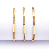 Rainbow Rhinestone Zircon Cuffs Bracelet Women Open Bangles