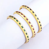 Geometric Rainbow CZ Bracelet for Women