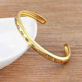 Geometric Rainbow CZ Bracelet for Women