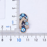 Enamel Slipper Pendant Evil Eye Necklace CZ Chain Plated Party Jewelry Gift