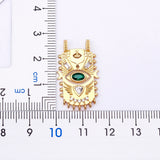 Geometric Evil Eye Pendant Necklace Zircon Jewelry Personalized Gift
