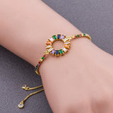 Bohemian Crystal Chain Bracelet Women Charm Wedding Jewelry