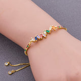 Bohemian Crystal Chain Bracelet Women Charm Wedding Jewelry