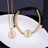 Noble Religious CZ Copper Set for Women