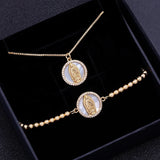 Noble Religious CZ Copper Set for Women
