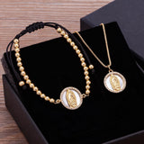 Noble Religious CZ Copper Set for Women