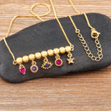 Romantic Heart Star Rhinestone Pendant Necklace for Women