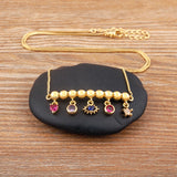 Romantic Heart Star Rhinestone Pendant Necklace for Women