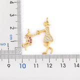 Mom&Daughter Plated Rhinestone Pendant Copper Necklace Mother's Gift