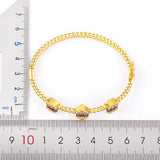 Classic Copper CZ Buckle Style Bracelet Crystal Jewelry Women Gift