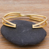Colorful Cubic Zirconia Copper Cuff Bangle Adjustable Bracelet