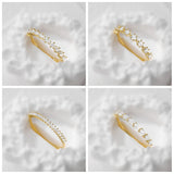 925 Silver Geometric Zircon Ring Wedding Jewelry Bague Femme