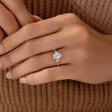 925 Silver Geometric Zircon Ring Wedding Jewelry Bague Femme