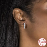925 Silver Moissanite Hoop Earrings Wedding Party Jewelry Gift 10mm