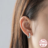 925 Silver Moissanite Hoop Earrings Wedding Party Jewelry Gift 10mm