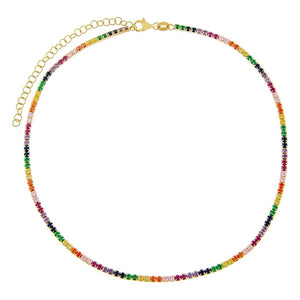 Colorful Zircon Clavicle Necklace Choker Collares Bijoux Party Gift