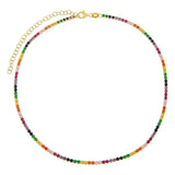 Colorful Zircon Clavicle Necklace Choker Collares Bijoux Party Gift