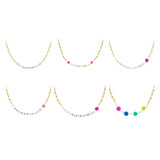 18K Summer Luck Clavicle Chain Necklace for Girls