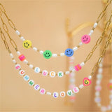 18K Summer Luck Clavicle Chain Necklace for Girls