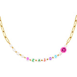 18K Summer Luck Clavicle Chain Necklace for Girls