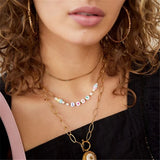 18K Summer Luck Clavicle Chain Necklace for Girls