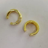 C-shaped Earrings 925 Sterling Silver Ear Cuffs