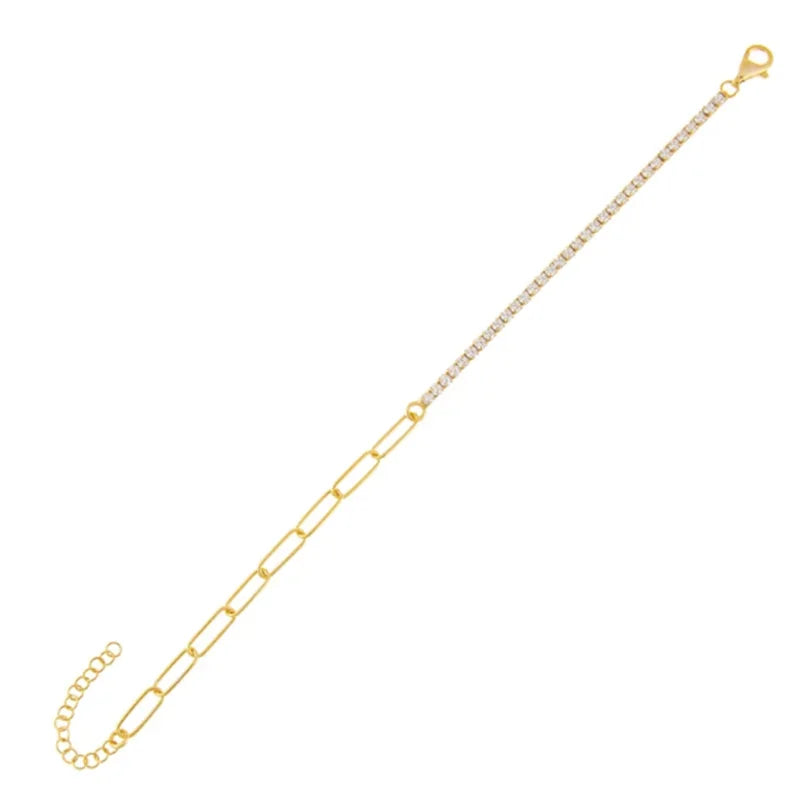Green Crystal Zircon Bracelet for Women Hand Chain Jewelry