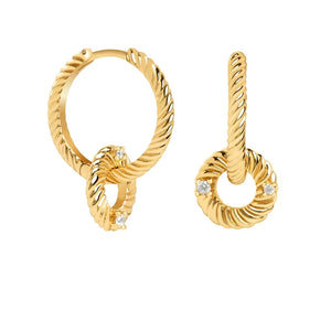 18k Crystal Drop Earrings for Women
