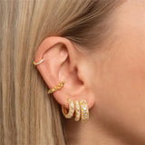 18k Crystal Drop Earrings for Women