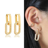 18k Crystal Drop Earrings for Women