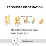 18k Plated Earrings Set 925 Sterling Silver For Women Party Pendientes