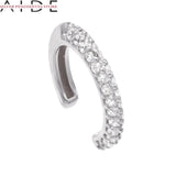 925 Sterling Silver Rose Ear Cuff Clip-On Earrings