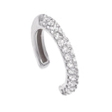 925 Sterling Silver Rose Ear Cuff Clip-On Earrings