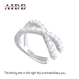 925 Silver Cross Ear Cuff CZ Clip Earrings for Women