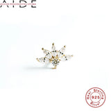 925 Sterling Silver Evil Eye Stud Earrings Women Pierced Cartilage Jewelry