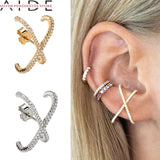 X Diamond Stud Earrings for Women Jewelry