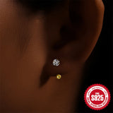 925 Sterling Silver U-Shape Ball Stud Earring