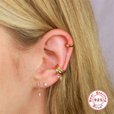 Real Silver 925 Earring Ear Clip Pendientes Jewelry for Women