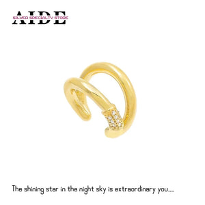 S925 Silver Double Layer Zirconia Clip Earring for Women