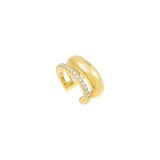 S925 Silver Double Layer Zirconia Clip Earring for Women