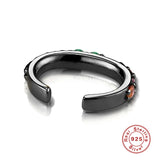 925 Silver Stone Punk Hipster Ear Cuff Stacking Ear Clip Fine Jewelry