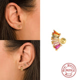 925 Silver Zircon Pearl Stud Earring for Women