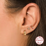 925 Silver Zircon Pearl Stud Earring for Women