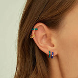 Silver Hoops Earrings Women Piercing Fine Jewelry Pendientes