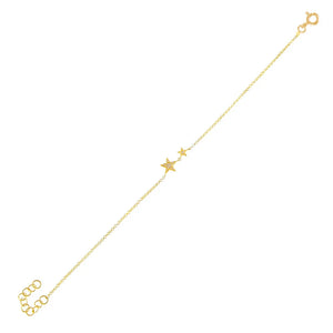 925 Silver Lightning Star Bracelet 18k Chain for Girlfriend Gift Women Jewelry