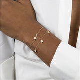 925 Silver Lightning Star Bracelet 18k Chain for Girlfriend Gift Women Jewelry