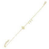 925 Silver Lightning Star Bracelet 18k Chain for Girlfriend Gift Women Jewelry