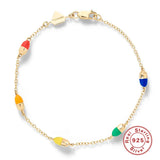925 Silver Bracelet Women Charm Jewelry Flower Chain Gift