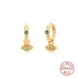 925 Silver Zircon Huggie Earrings Piercing Hoop Aretes Gift