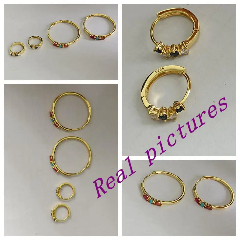Zircon Circle Ear Buckles Huggie Earring Jewelry